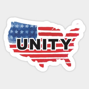 USA UNITY AMERICAN MAP Independence Day 4th of July Design Sticker